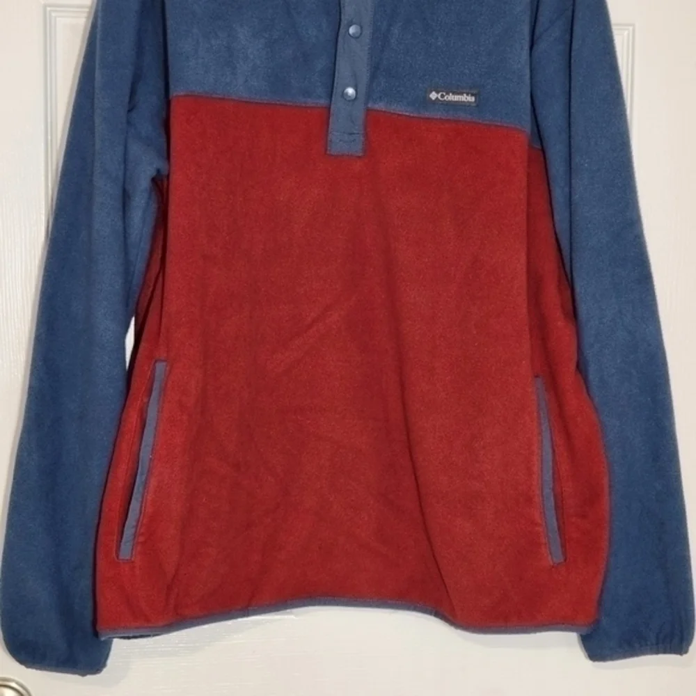 Columbia Steens Mountain half‎ snap fleece in Navy Blue and Red XL